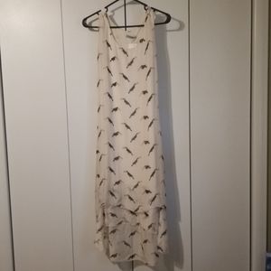 Silk Blend Elena Baldi Toucan H/L Dress Sz XL